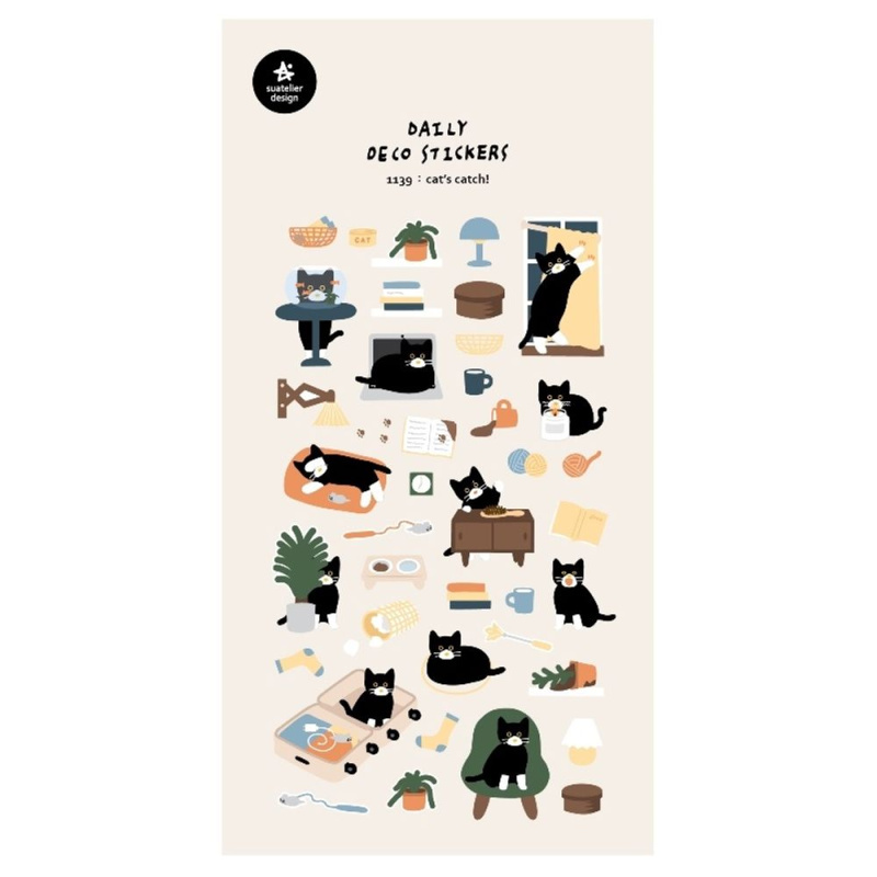 Suatelier Samolepky Suatelier "Cat's Catch!" - Život kočky