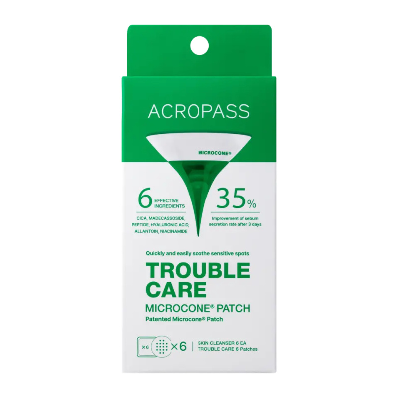 Acropass Trouble Care Microcone® Patch mikrojehličkové náplasti na akné 6 ks
