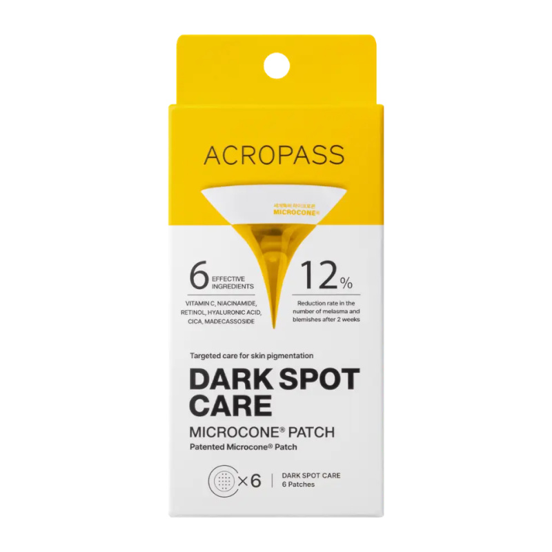 Acropass Dark Spot Care Microcone® Patch mikrojehličkové náplasti proti pigmentovým skvrnám 6 ks