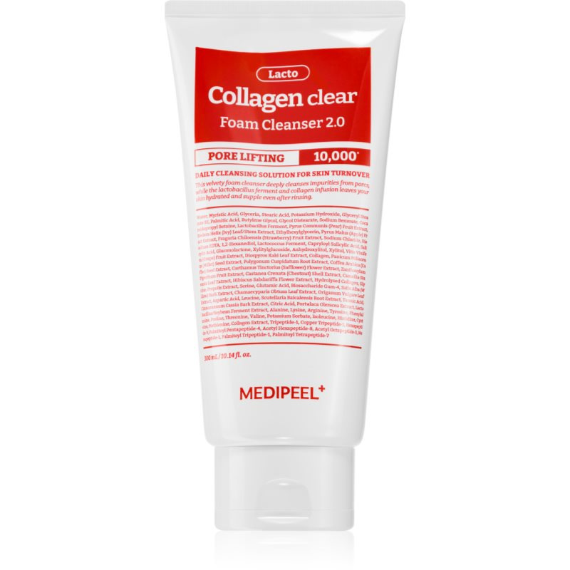 MEDIPEEL+ Red Lacto Collagen Clear Foam Cleanser 2.0 hloubkově čisticí pěna pro obnovu pevnosti pleti 300 ml