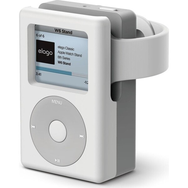 ELAGO W6 Retro iPod stojánek pro Apple Watch bílý/šedý