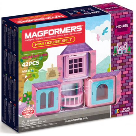 Magnetická stavebnice MAGFORMERS Mini House set 42 dílků