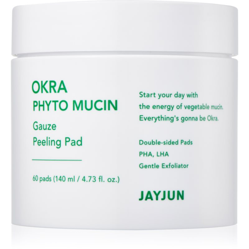 Jayjun Okra Phyto Mucin Gauze Peeling Pad peelingové pleťové tamponky 60 ks