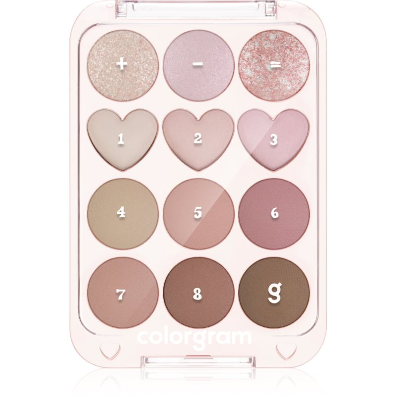 Colorgram Pin Point Eyeshadow Palette paletka očních stínů pro dokonalý vzhled odstín 02 Pink+Mauve 9.9 g