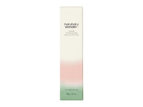 Haruharu Wonder Centella 5% Niacinamide Radiance Gel Cream lehký gelový krém pro sjednocení barevného tónu pleti 40 g