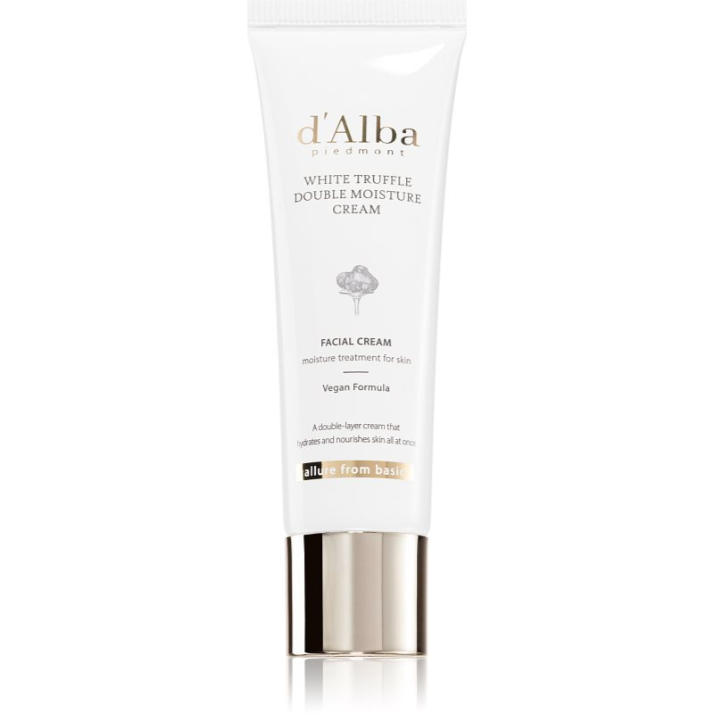 d'Alba White Truffle Double Moisture Cream výživný zklidňující pleťový krém s hydratačním účinkem 60 ml