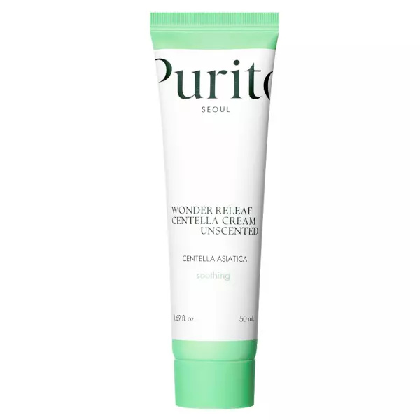 Purito Wonder Releaf Centella Cream Unscented regenerační krém pro zklidnění pleti 50 ml