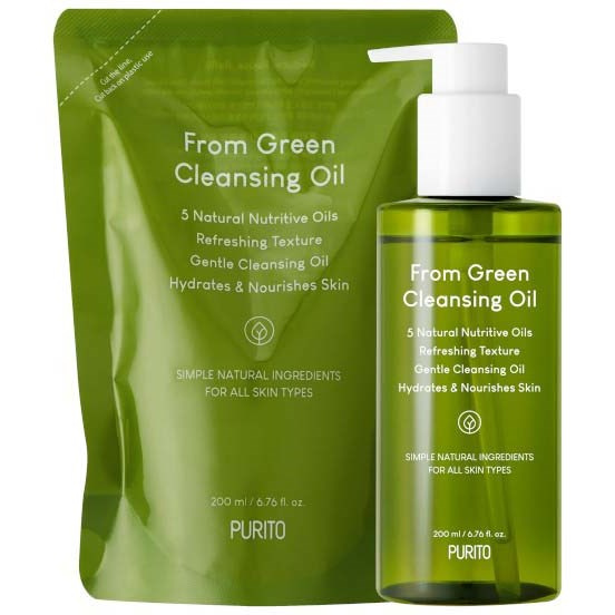 Purito From Green čisticí pleťový olej + náhradní náplň 2x200 ml