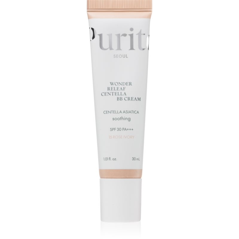 Purito Wonder Releaf Centella BB Cream rozjasňující BB krém se zklidňujícím účinkem odstín 15 Rose Ivory 30 ml
