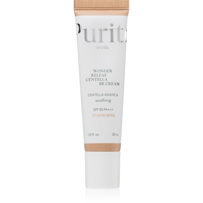 Purito Wonder Releaf Centella BB Cream rozjasňující BB krém se zklidňujícím účinkem odstín 27 Sand Beige 30 ml