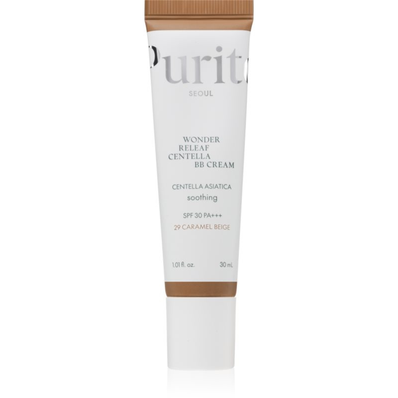 Purito Wonder Releaf Centella BB Cream rozjasňující BB krém se zklidňujícím účinkem odstín 29 Caramel Beige 30 ml