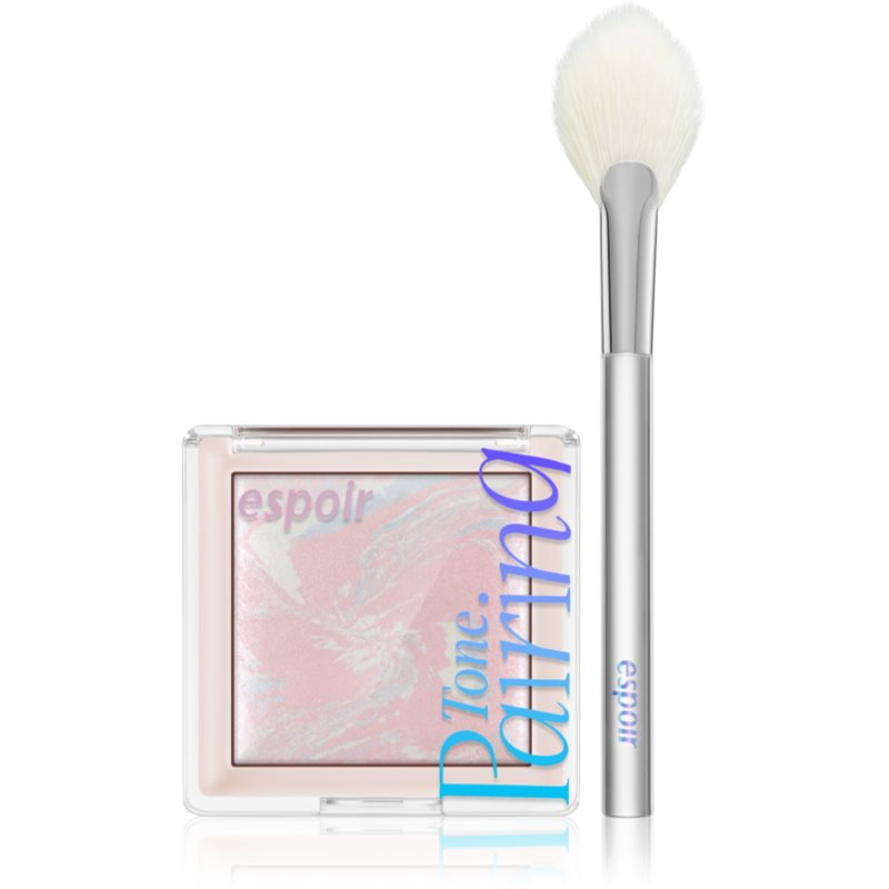 espoir Tone Pairing Highlighter rozjasňovač na tvář a oční okolí se štětcem odstín Pink Marine 9.6 g