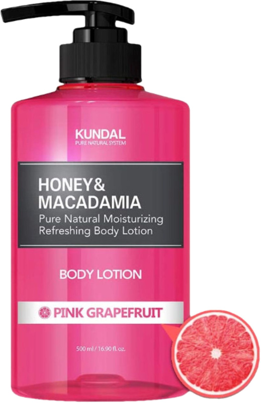 KUNDAL Vyživující tělové mléko Honey & Macadamia Pink Grapefruit (Body Lotion) 500 ml