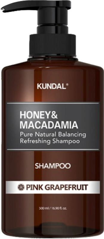 KUNDAL Honey & Macadamia Pink Grapefruit přírodní šampon pro suché a poškozené vlasy 500 ml