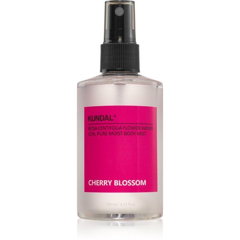 KUNDAL Pure Moist Body Mist Cherry Blossom hydratační tělový sprej se zklidňujícím účinkem 128 ml