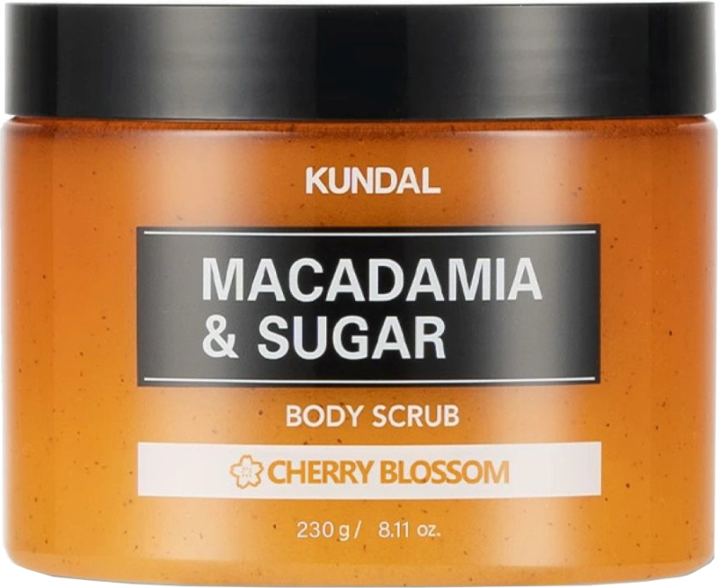 KUNDAL Macadamia & Sugar Cherry Blossom cukrový peeling s bambuckým máslem 550 g