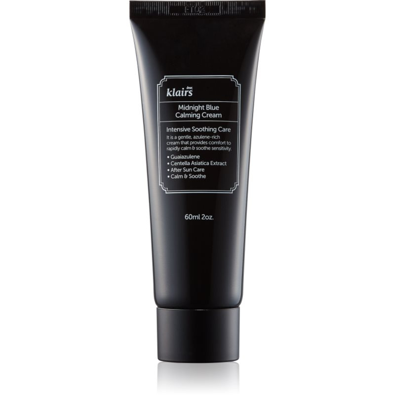 Klairs Midnight Blue Calming Cream zklidňující krém po opalování pro citlivou a zarudlou pleť 60 ml