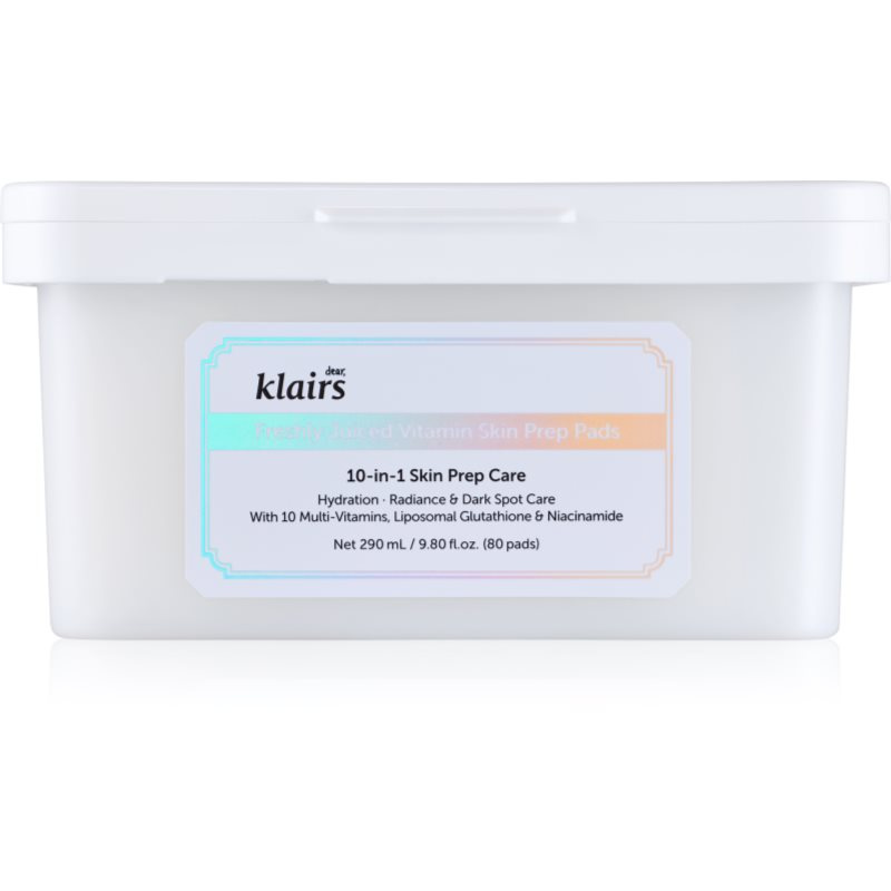 Dear Klairs Freshly Juiced Vitamin Skin Prep Pad tonizační polštářky pro rozjasnění a hydrataci 80 ks