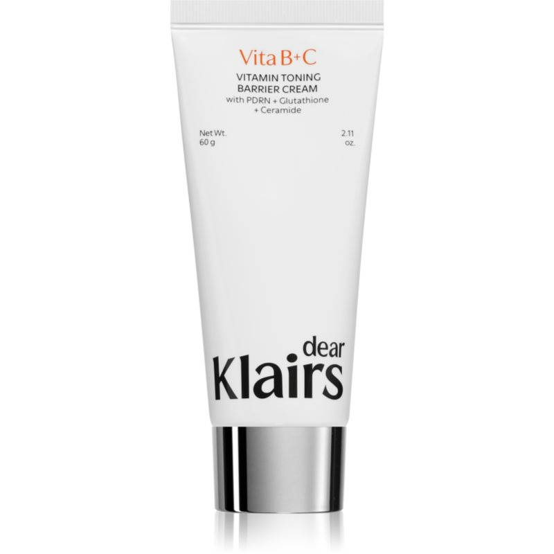 Dear Klairs Vitamin Toning Barrier Cream rozjasňující hydratační krém pro posílení pleťové bariéry 60 g
