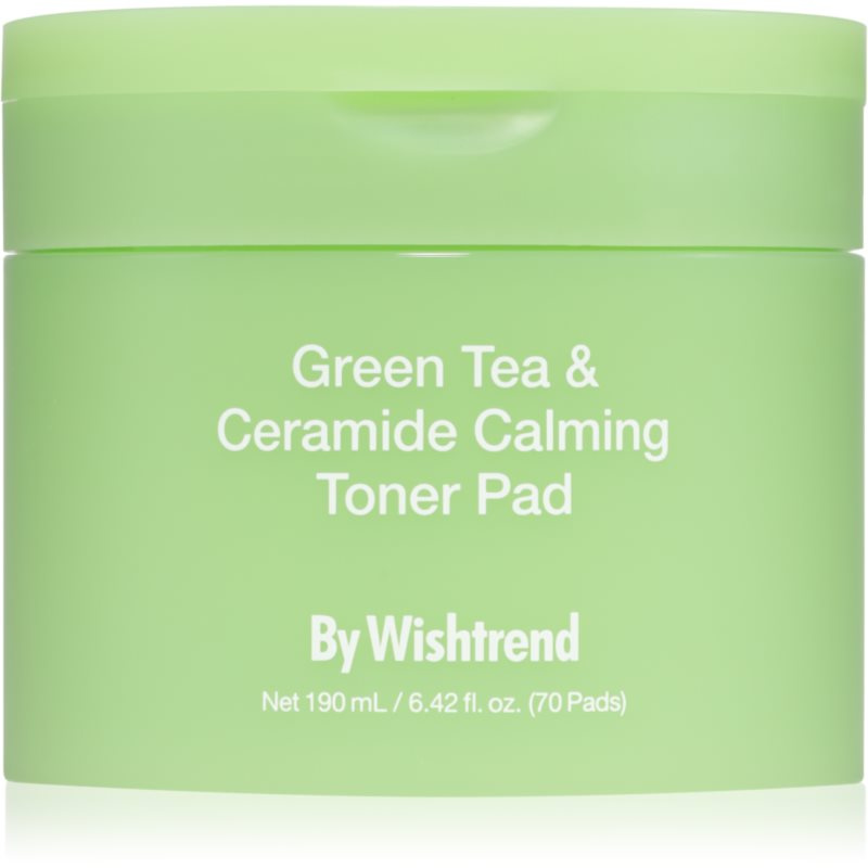 By Wishtrend Green Tea & Ceramide Calming Toner Pad tonizační polštářky se zklidňujícím účinkem 70 ks