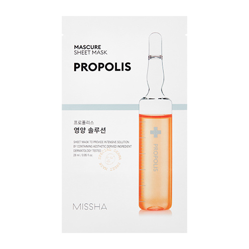 Missha Mascure Propolis vyživující plátýnková maska pro citlivou a podrážděnou pleť 28 ml