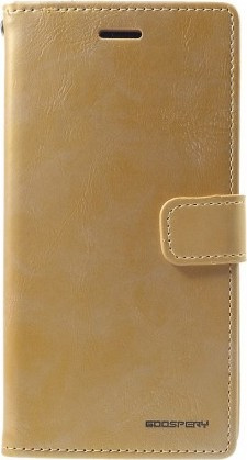 Mercury Pouzdro / kryt pro iPhone XR - Mercury, Bluemoon Diary Gold