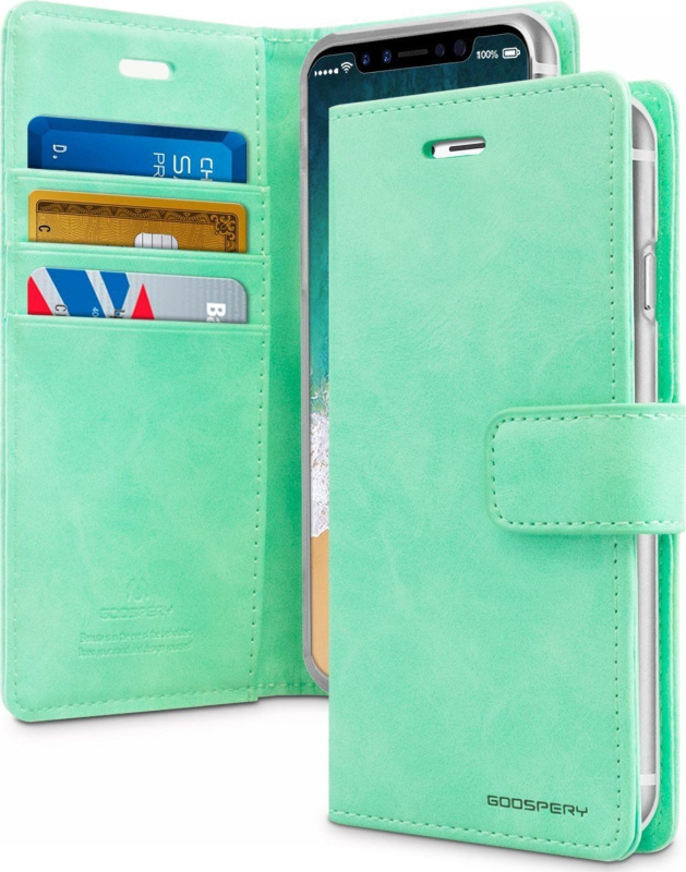 Mercury Pouzdro / kryt pro iPhone XS MAX - Mercury, Bluemoon Diary Mint