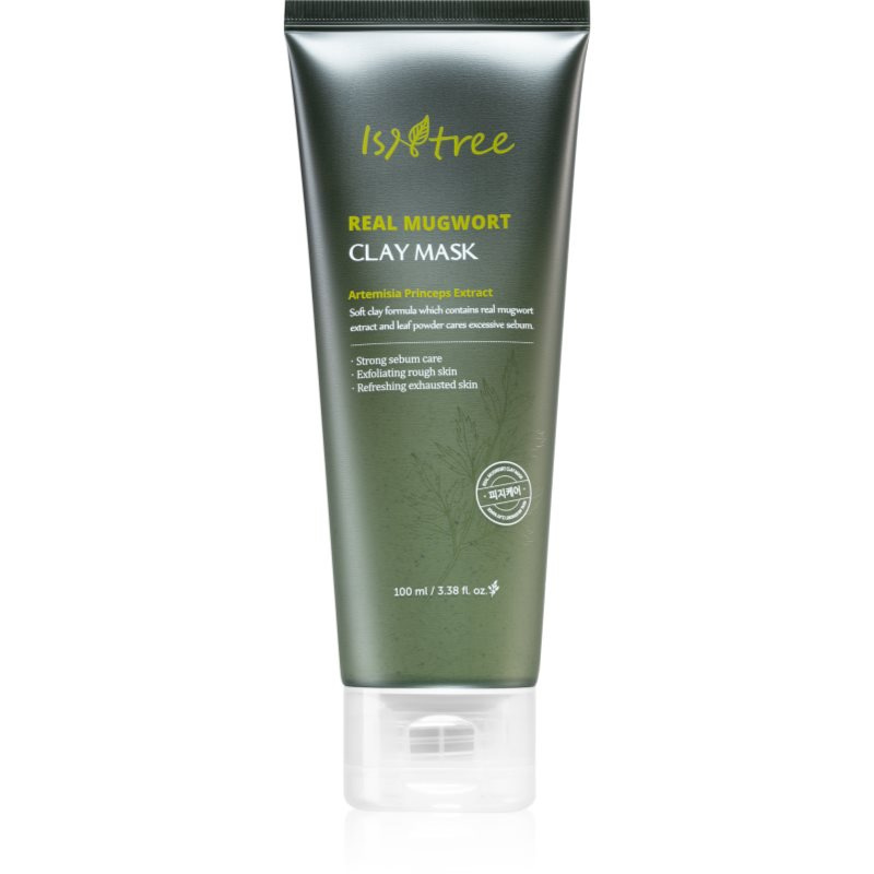 Isntree Real Mugwort hloubkově čisticí maska pro problematickou a mastnou pokožku 100 ml