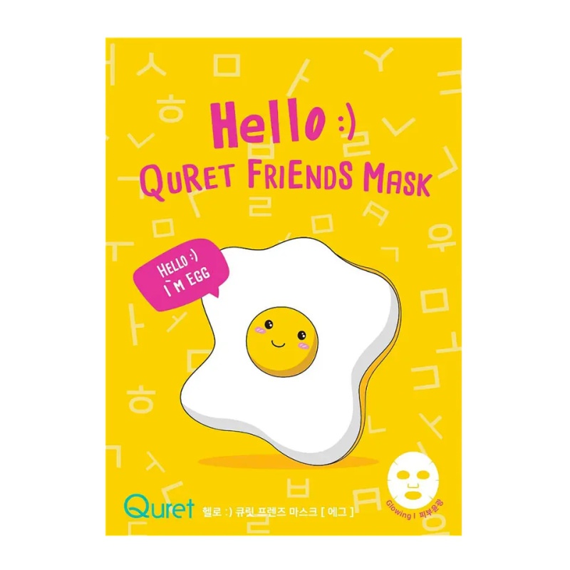 Quret Pleťová maska Hello Friends Žloutkový extrakt 25 g