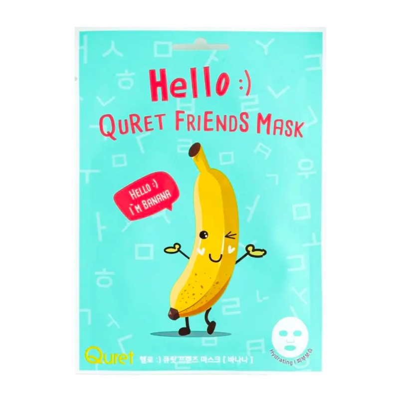 Quret Pleťová maska Hello Friends Banán 25 g