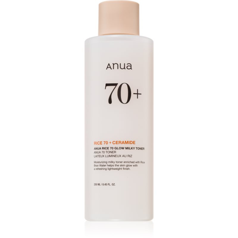 Anua Rice 70+ Glow Milky Toner hydratační tonikum pro rozjasnění pleti 250 ml