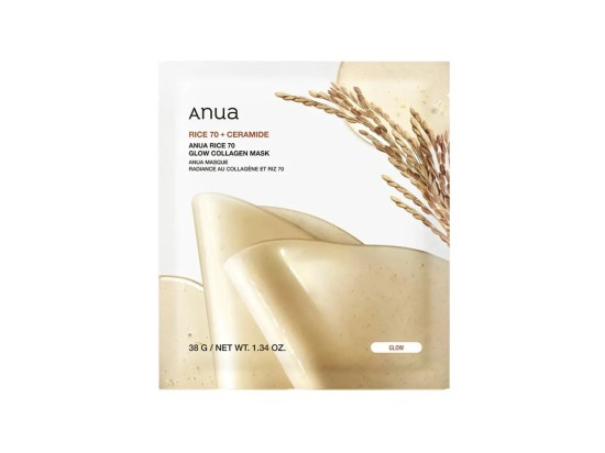 Anua Rice 70% + Ceramide Clow Collagen Mask rozjasňující pleťová maska s kolagenem 1 ks