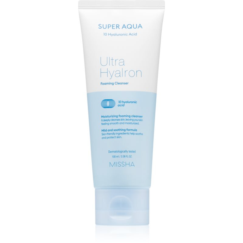 Missha Super Aqua Ultra Hyalron Firming Cleanser jemný čisticí gel pro intenzivní hydrataci pleti 100 ml