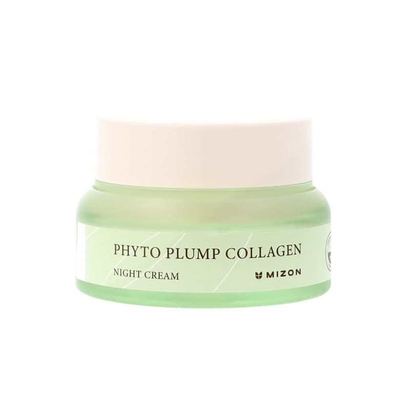 Mizon Phyto Plump Collagen hydratační noční krém proti vráskám se zklidňujícím účinkem 50 ml