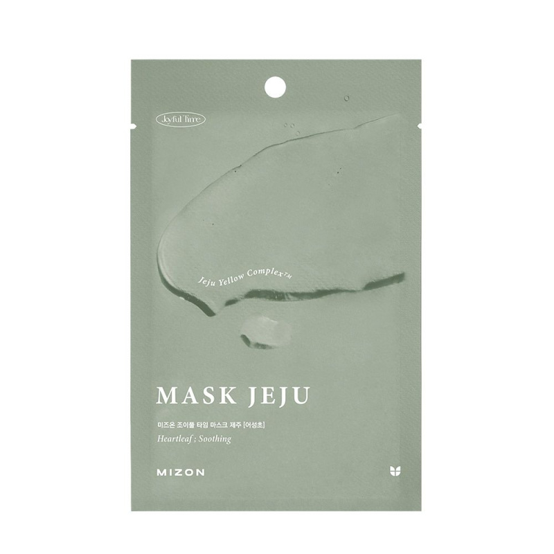 Mizon Joyful Time Jeju Heartleaf zklidňující plátýnková maska pro suchou a podrážděnou pleť 23 g