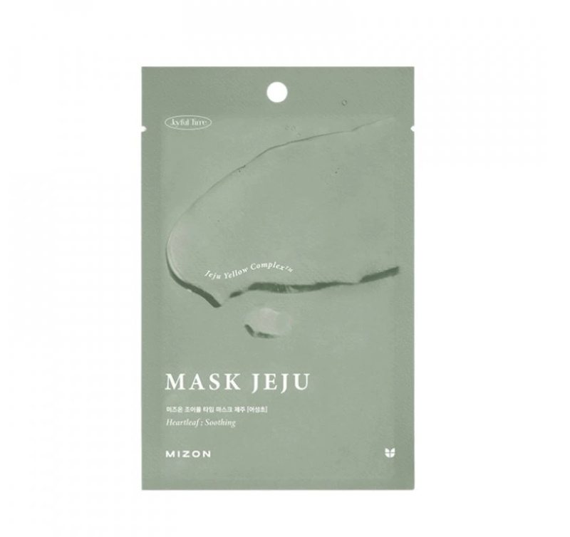 Mizon Joyful Time Jeju Heartleaf zklidňující plátýnková maska pro suchou a podrážděnou pleť 23 g