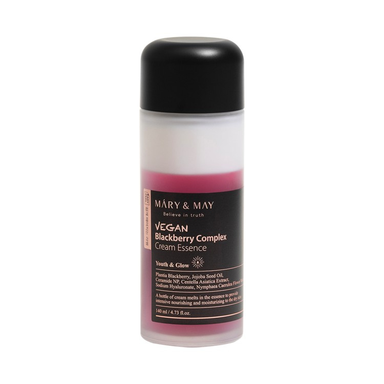MARY & MAY Blackberry Complex Cream Essence koncentrovaná hydratační esence pro citlivou pleť 140 ml