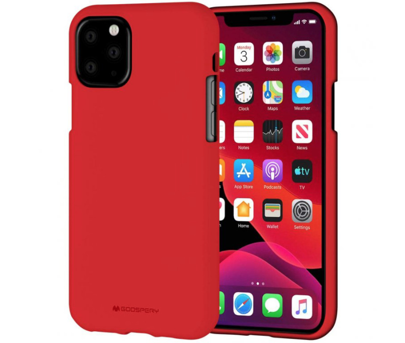 Ochranný kryt pro iPhone 11 Pro - Mercury, Soft Feeling Red