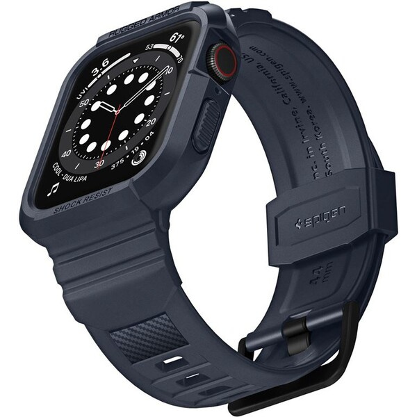 Ochranný kryt s řemínkem na Apple Watch 44 mm Spigen Rugged Armor Pro - šedý