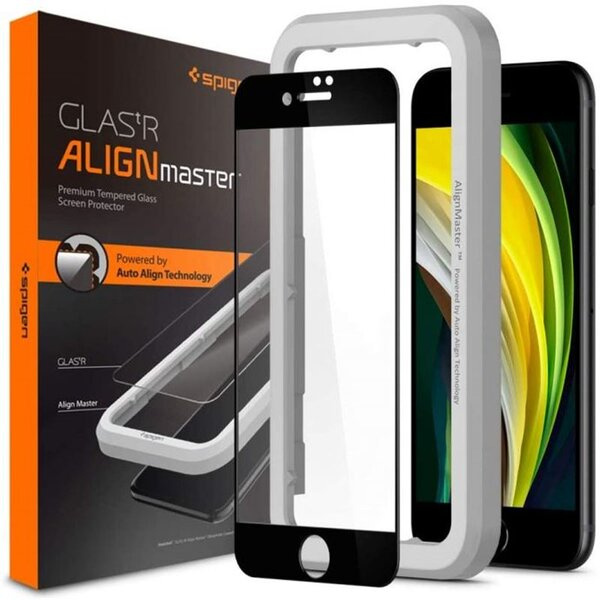 Spigen 3D tvrzené sklo Align FC Apple iPhone SE/8/7 černé