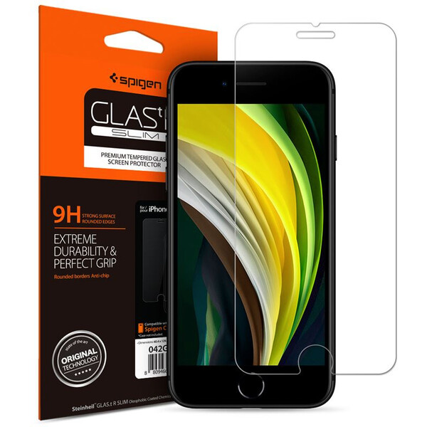 Spigen Glas tR Slim HD tvrzené sklo iPhone SE (2022/2020)/8/7