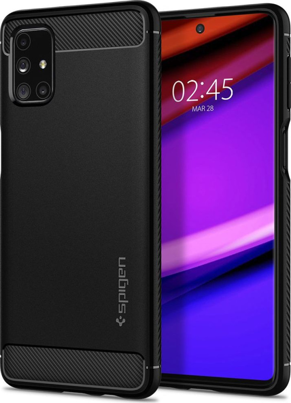 Spigen Ochranný kryt pro Samsung Galaxy M31S - Spigen, Rugged Armor Black