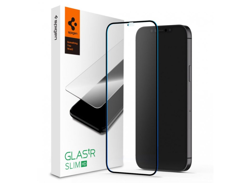 Ochranné tvrzené sklo pro iPhone 12 Pro Max - Spigen, Glass FC
