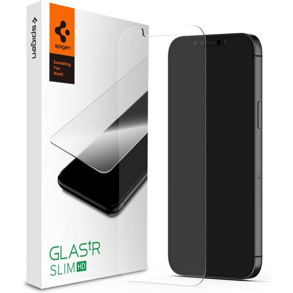 Spigen Glas tR Slim HD tvrzené sklo iPhone 12 / 12 Pro čiré