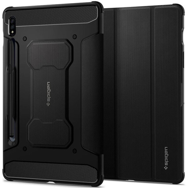 Spigen ochranný kryt Rugged Armor pro Samsung Galaxy Tab S7 ACS01604 černá Černá