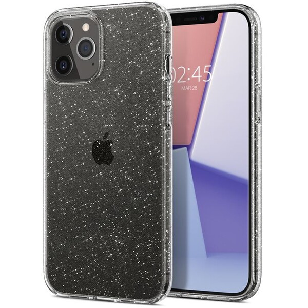 Spigen Liquid Crystal Glitter kryt iPhone 12 / 12 Pro čirý