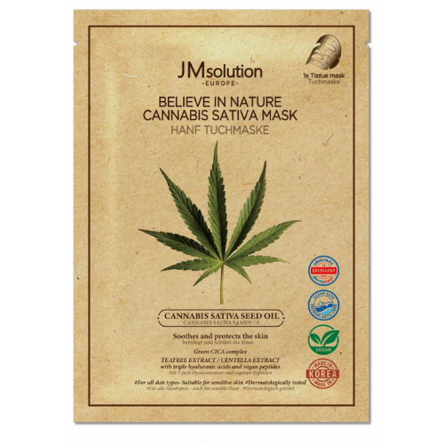 JM Solution Korejská pleťová maska s konopným olejem, 1ks