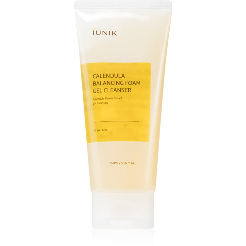iUnik Calendula Balancing Foam Gel Cleanser hloubkově čisticí gel se zklidňujícím účinkem 150 ml