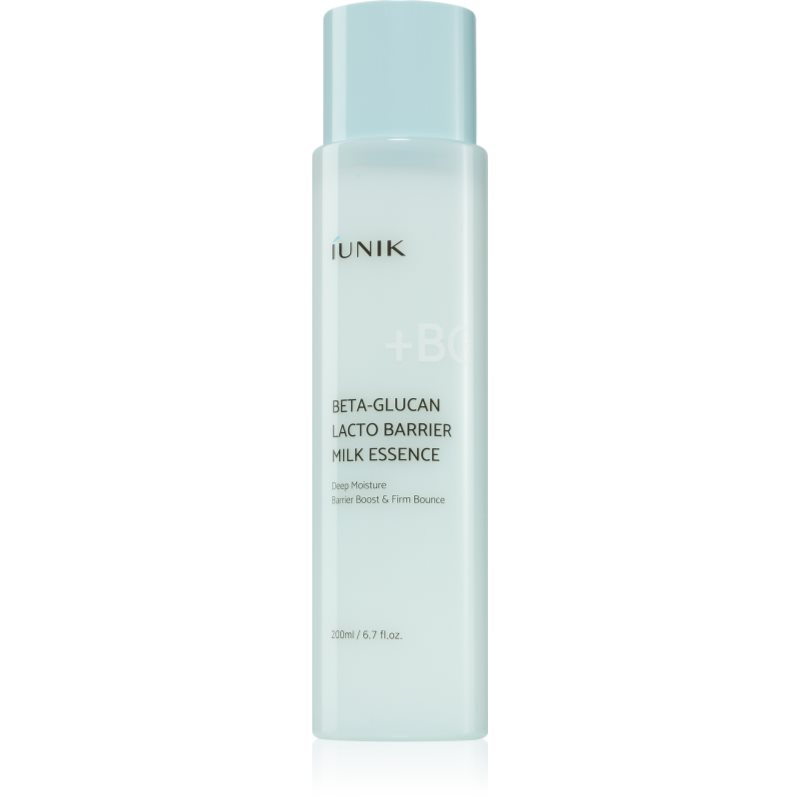 iUnik Beta Glucan Lacto Barrier Milk Essence pleťové mléko pro regeneraci a obnovu pleti 200 ml