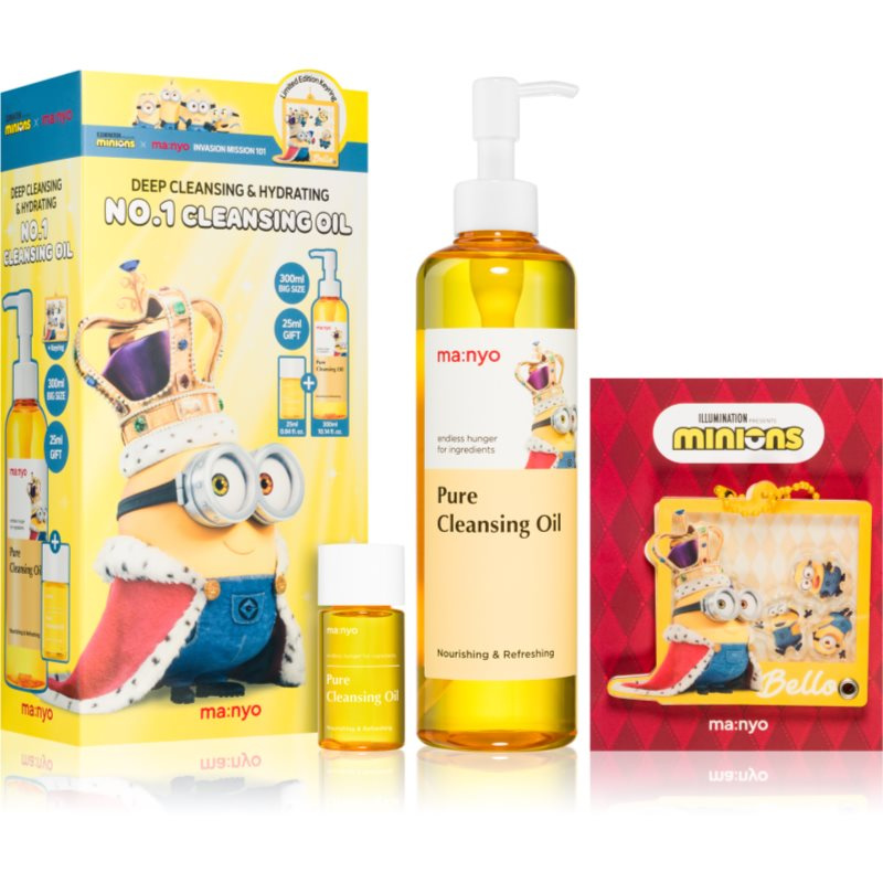 ma:nyo Minions Pure Cleansing Oil Set dárková sada pro dokonalé vyčištění pleti